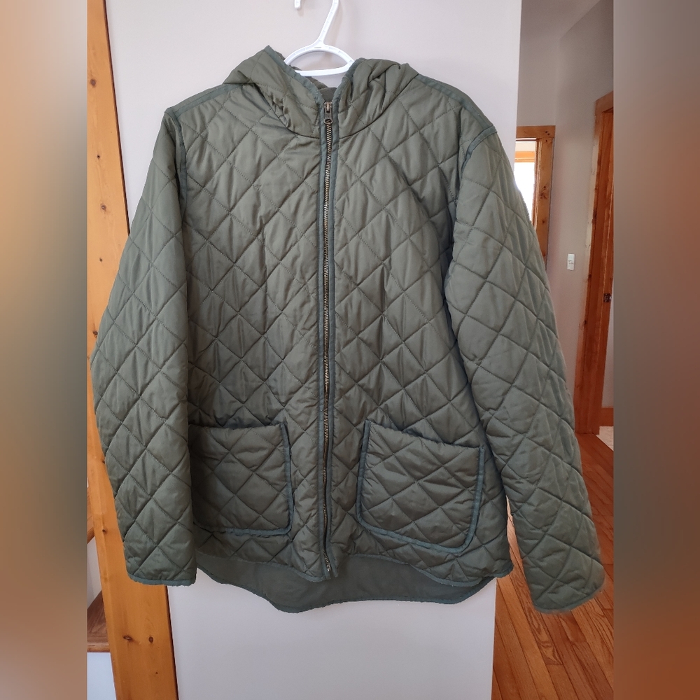 OLD NAVY green coat, size XL
